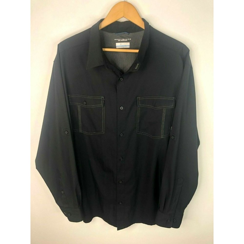 Columbia Omni Shade Long Sleeve Button Front Vented Shirt Mens 2XL XXL
